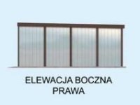 Elewacja projektu GB8 projekt garażu blaszanego trzystanowiskowego - 4