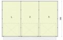 Projekt garażu GB8 projekt garażu blaszanego trzystanowiskowego - rzut przyziemia