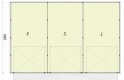Projekt garażu GB8 projekt garażu blaszanego trzystanowiskowego - rzut przyziemia