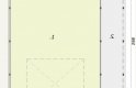 Projekt garażu GB10 projekt garażu blaszanego jednostanowiskowego z wiatą - rzut przyziemia