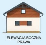 Elewacja projektu G299 garaż trzystanowiskowy z pomieszczeniem gospodarczym i poddaszem użytkowym - 1