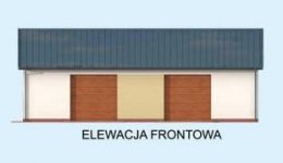 Elewacja projektu G303 garaż dwustanowiskowy - 1