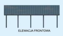 Elewacja projektu G304 wiata garażowa - 1