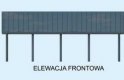 Projekt garażu G304 wiata garażowa - elewacja 1