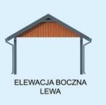 Elewacja projektu G304 wiata garażowa - 2