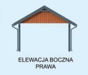 Elewacja projektu G304 wiata garażowa - 4