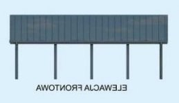 Elewacja projektu G304 wiata garażowa - 1 - wersja lustrzana