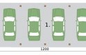 Projekt garażu G304 wiata garażowa - rzut przyziemia