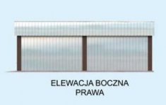 Elewacja projektu GB22 projekt garażu blaszanego dwustanowiskowego - 4