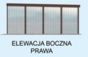 Projekt garażu GB27 projekt garażu blaszanego trzystanowiskowego - elewacja 4