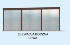 Elewacja projektu GB37 projekt garażu blaszanego jednostanowiskowego - 2