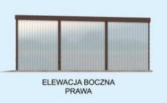 Elewacja projektu GB37 projekt garażu blaszanego jednostanowiskowego - 3