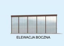 Elewacja projektu GB40 projekt garażu blaszanego dwustanowiskowego - 2