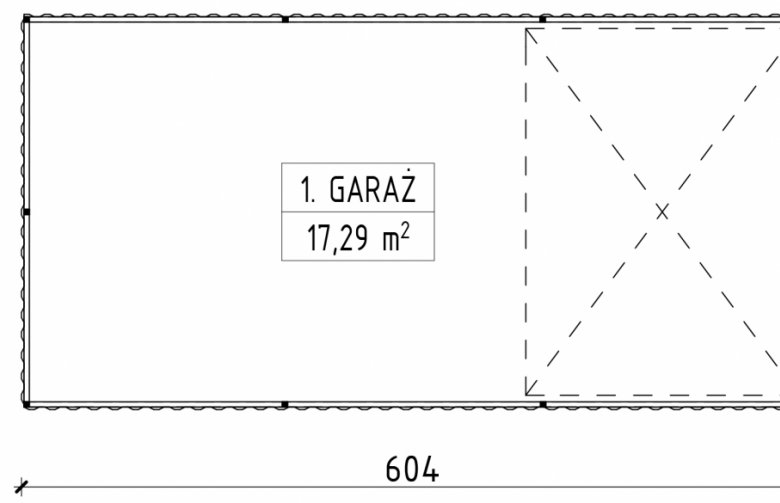 Projekt domu energooszczędnego G144 - Budynek garażowy - 