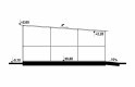 Projekt domu energooszczędnego G144 - Budynek garażowy - przekrój 1