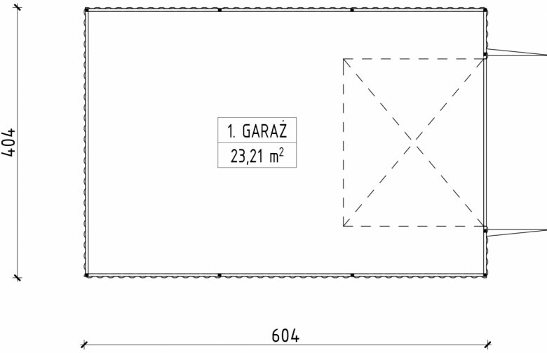 Projekt domu energooszczędnego G148 - Budynek garażowy - 