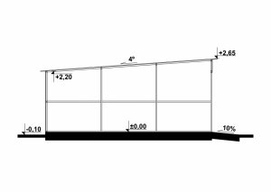Przekrój projektu G148 - Budynek garażowy
