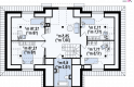 Projekt domu z poddaszem Z20 L bp - rzut poddasza