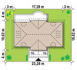 Usytuowanie budynku Z20 L bp