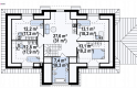 Projekt domu z poddaszem Z20 bp (tbz) - rzut poddasza