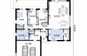 Projekt domu parterowego Z312 - rzut parteru