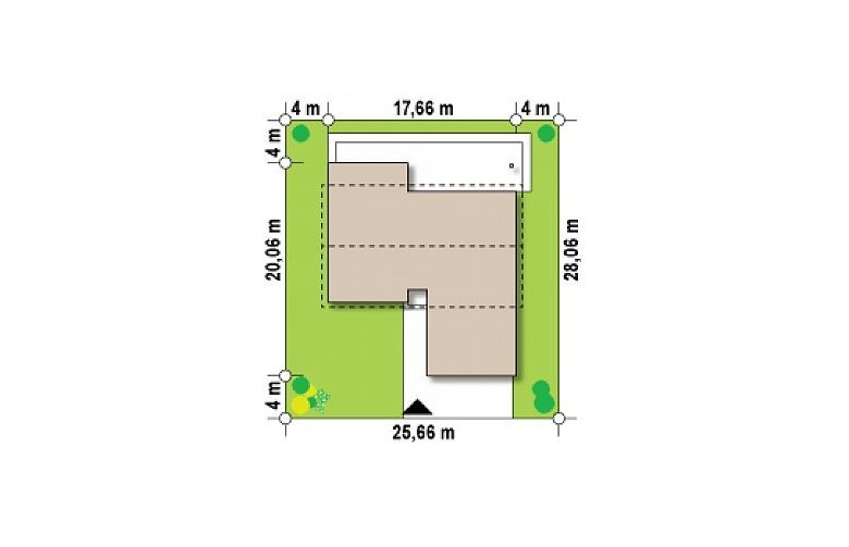 Projekt domu parterowego Z312 - Usytuowanie