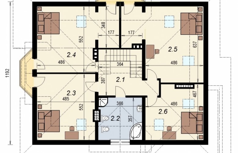 Projekt domu wielorodzinnego DJ 011 - 