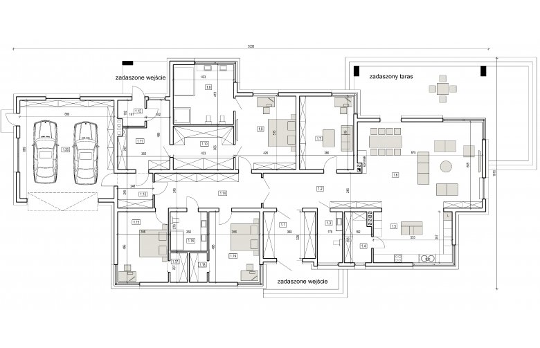 Projekt domu dwurodzinnego DJ 034a - 