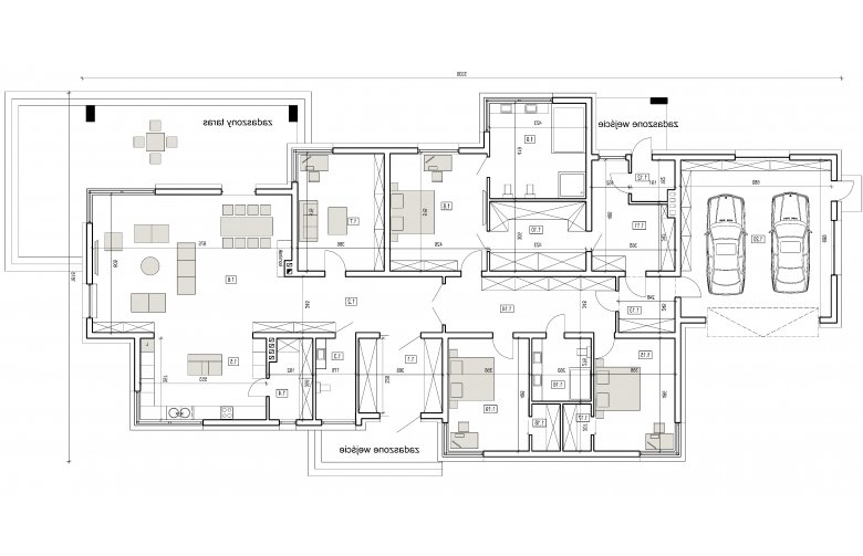 Projekt domu dwurodzinnego DJ 034a - 