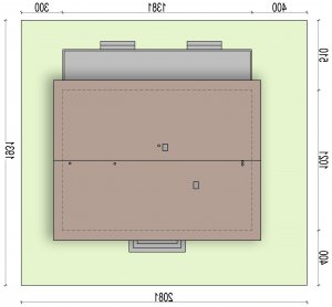 Usytuowanie budynku Daktyl 2 modern w wersji lustrzanej