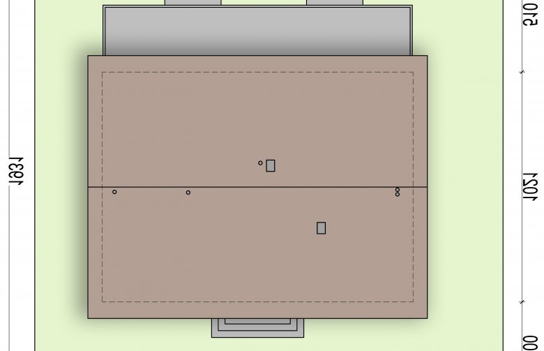 Projekt domu parterowego Daktyl 2 modern - Usytuowanie - wersja lustrzana