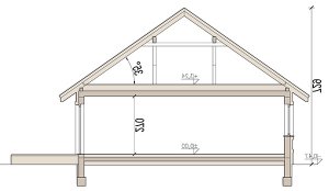 Przekrój projektu Daktyl 2 modern w wersji lustrzanej