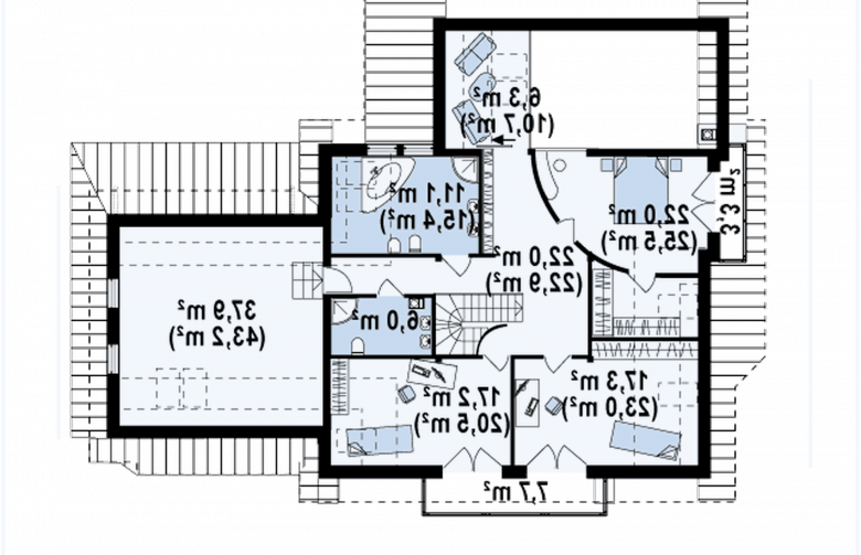 Projekt domu z poddaszem Z59 - 