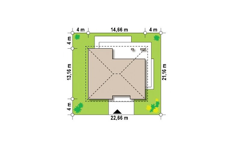 Projekt domu parterowego Z321 - Usytuowanie