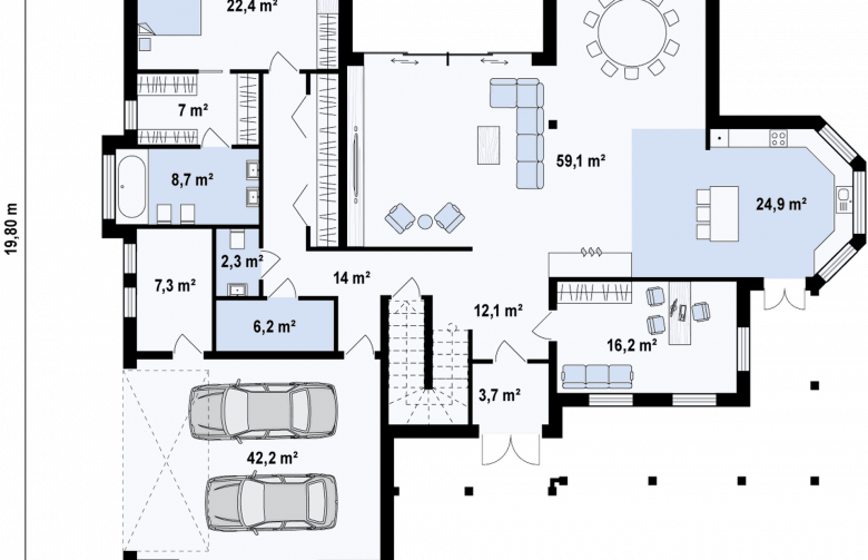 Projekt domu nowoczesnego Zr12 - 