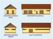 Elewacja projektu S6 stajnia dla koni - 2 boksy - 1 - wersja lustrzana