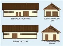 Elewacja projektu S7 stajnia dla koni - 2 boksy - 1