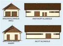 Elewacja projektu S7 stajnia dla koni - 2 boksy - 1 - wersja lustrzana