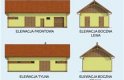 Projekt budynku gospodarczego S4 stajnia dla koni - 2 boksy - elewacja 1