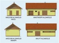 Elewacja projektu S4 stajnia dla koni - 2 boksy - 1 - wersja lustrzana