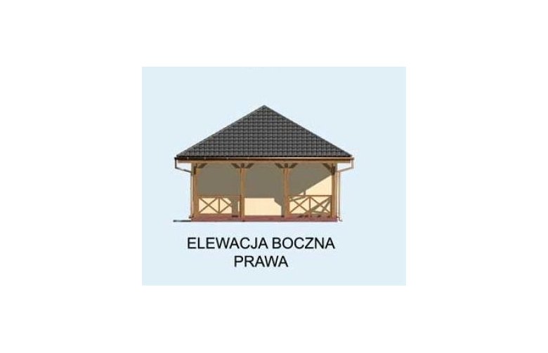 Projekt budynku gospodarczego G140 - elewacja 4