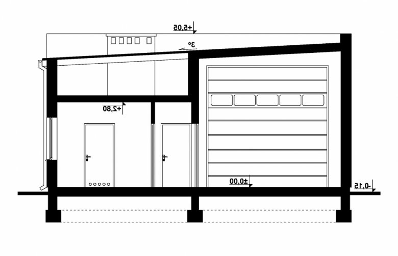 Projekt budynku gospodarczego G259 - Budynek garażowo - gospodarczy - 