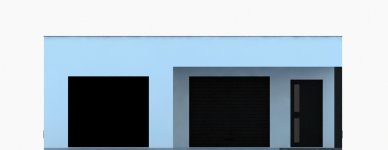 Elewacja projektu G261 - Budynek garażowo - gospodarczy - 1 - wersja lustrzana