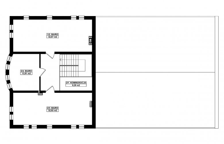 Projekt domu G268 - Budynek magazynowo - biurowy - 