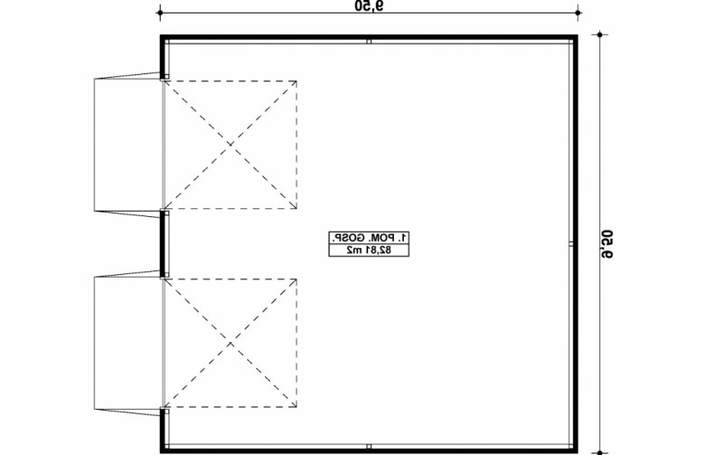 Projekt domu energooszczędnego G295 - Budynek garażowy - 