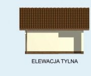 Elewacja projektu G73 garaż jednostanowiskowy z pomieszczeniem gospodarczym - 2