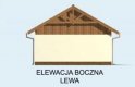 Projekt budynku gospodarczego G73 garaż jednostanowiskowy z pomieszczeniem gospodarczym - elewacja 3