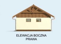 Elewacja projektu G73 garaż jednostanowiskowy z pomieszczeniem gospodarczym - 4