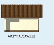 Elewacja projektu G73 garaż jednostanowiskowy z pomieszczeniem gospodarczym - 2 - wersja lustrzana