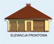 Elewacja projektu G122 garaż jednostanowiskowy z werandą - 1